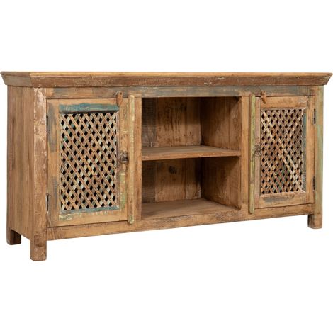 Meuble TV en bois massif recyclé avec finition antique (1/5)