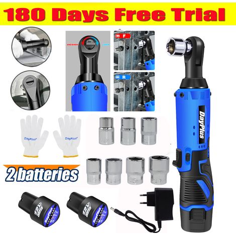 Clé à cliquet sans fil 3/8", 2300 tr/min avec 2 piles Li-ion 1,5 Ah, chargeur