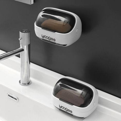 Seifenschale aus Kunststoff für Badezimmer, Duschablage, Aufbewahrungsschale, Reise-Seifenbox aus Kunststoff (1/4)