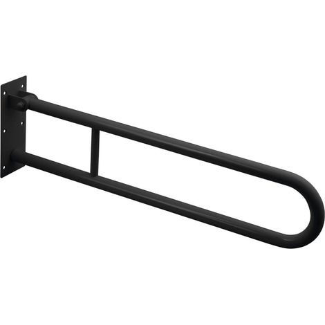 Sapho - Maniglia Handicap, lunghezza 60 cm, pieghevole, nero opaco XH516B (1/5)