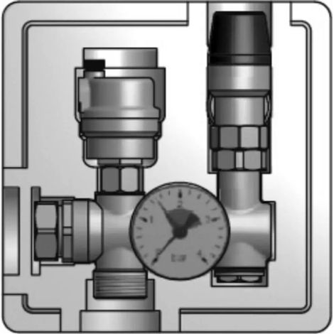 Wolf Gruppo di sicurezza per pompe di calore BWL-1/BWS-1, 2071383