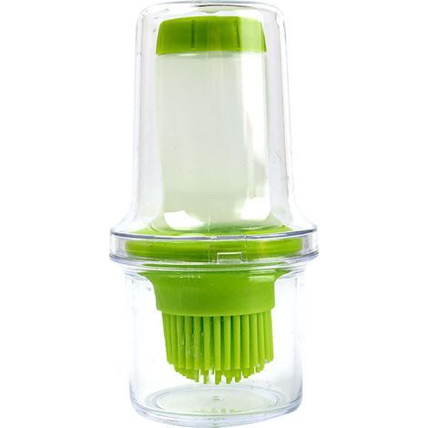 Cepillo de silicona para botellas de aceite de parrilla, brocha de repostería, brocha para salsas, cepillo de limpieza plegable de silicona para embudos (verde) (1/5)