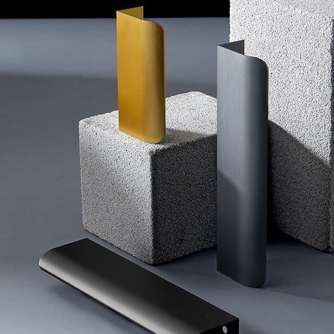 10 maniglie per mobili da 128 mm color oro, maniglie per mobili in alluminio, maniglie moderne per cucina, maniglie curve per porte, maniglie a scomparsa per cassetti, armadi, camere da letto, bagni (1/4)
