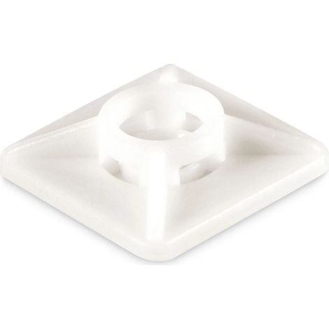 poly pool - 20 supporti adesivi per fascette con larghezza massima di 4,8 mm bianchi