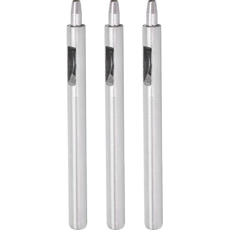 Lot de 3 poinçons ronds 3.5mm en acier allié pour travail du cuir, outils de perçage DIY. (1/5)