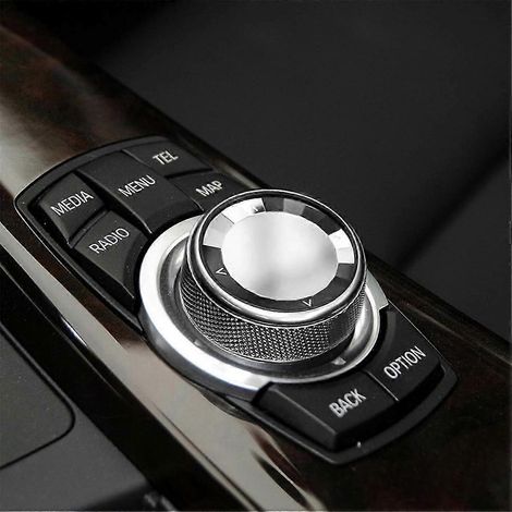 Abdeckung für Multimedia-Drehknopfschalter der Mittelkonsole für BMW 1er, 2er, 3er, 4er, 5er, 7er, X1, X3, X4, X5, X6 (7-Tasten-iDrive) (1/4)