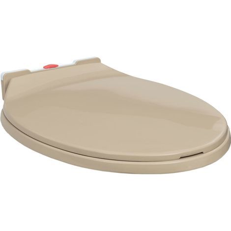 Siège WC Style Contemporain - Lunette de Toilette - à fermeture en douceur Beige Ovale Chic-387518 (1/5)