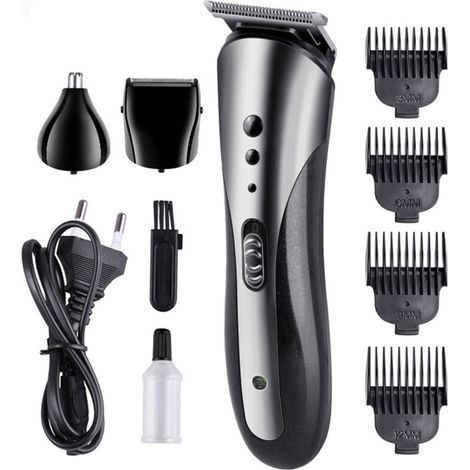 Rasoir, tondeuse à cheveux, tondeuse à poils de nez, ensemble multifonctionnel pour hommes, tondeuse à cheveux lavable, coupe de cheveux à domicile (1/3)