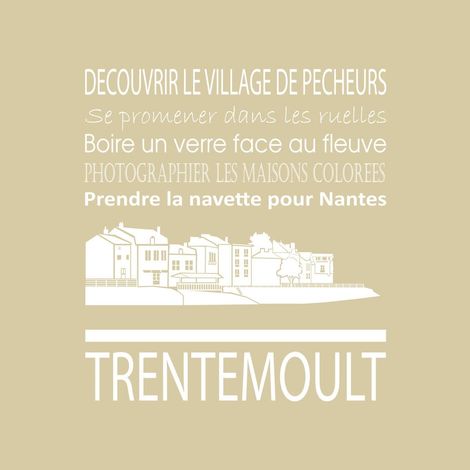 Tableau sur toile Trentemoult beige 30x30 cm - Impression sur Toile Murale Décorative - Image imprimée en HD sur Toile - Toile sur Châssis en Bois FSC - Fabriqué en France