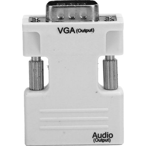Adaptateur HDMI vers VGA femelle-mâle, câble audio HD blanc (1/5)