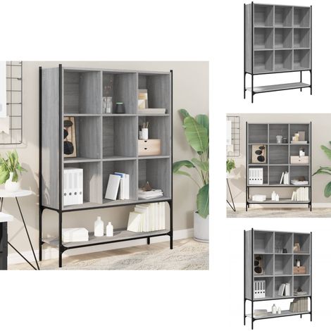 Bibliothèque sonoma gris 102x30x141,5 cm bois d'ingénierie - Bibliothèque Design - Bibliothèque Moderne - Bibliothèque Rustique - Étagère Ouverte - Meuble Rangement (1/5)