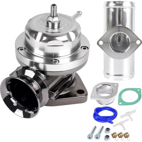 Kfz-Ersatzteile BOV Turbolader Wastegate-Kit RS Typ Aluminiumlegierung Booster-Abgasventil Wastegate - universelles Aluminiumlegierungs-Wastegate-Kit (silber) (1/4)