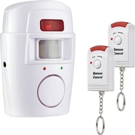 Wireless Infrared Motion Detector Alarm for Home Security + 2 Remote Controls (1/2)