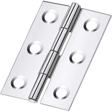 SHINING HOUSE Charnières de porte 10 pièces, charnières en acier inoxydable, charnières invisibles, charnières plates, porte d'armoire/petite porte/tiroir/fenêtre/piano/boîte à bijoux armoire de quinc