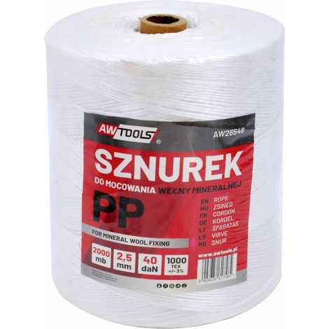 Cuerda polypropylene awtools polypropylene rope 1500 m 2.5 mm