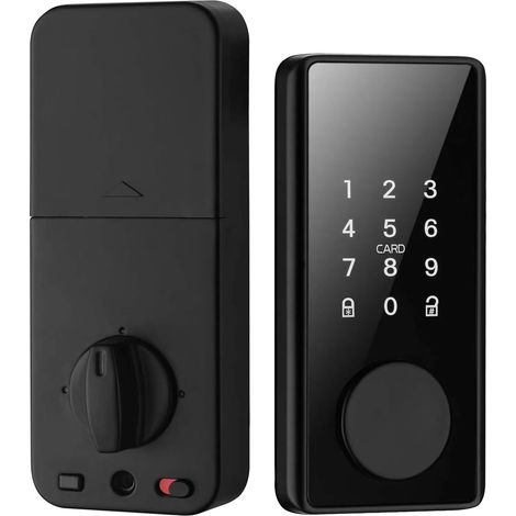 Serrure de porte intelligente Serrures Intellintes À Pêne Dormant De L'application Bluetooth Tuya, Mot De Passe Biométrique À Empreintes Digitales, Serrure De Porte D'entrée Sans Clé ( Color : Kit1 , (1/5)