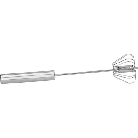 Batteur d'oeufs Semi-automatiques, Fouet d'oeuf en Acier Inoxydable, Petit Mélangeur à Main d'oeuf pour la Cuisine, Batteur Manuel pour Œufs, Sauces, Crèmes et Pâtes, Mousseur à Lait (1/5)