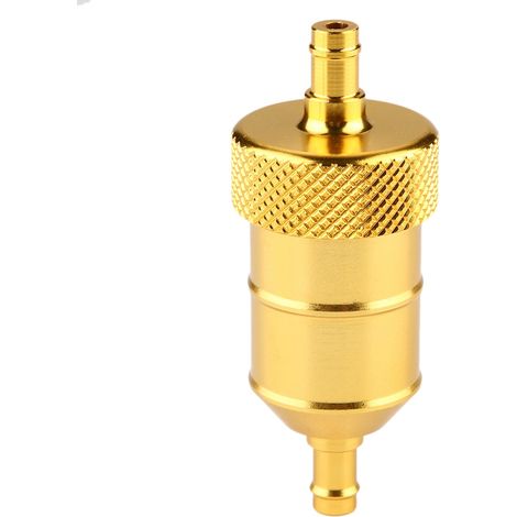 EVGATSAUTO Ersatz-Motorradölfilter, 8 mm Aluminium-Motorradkraftstofffilter Universal-Kraftstofffilterreiniger (gold). (1/5)