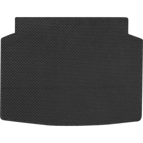 Tapis de coffre en EVA pour Peugeot 308 III Berline (à partir de 2021), motif nid d'abeille noir (1/5)