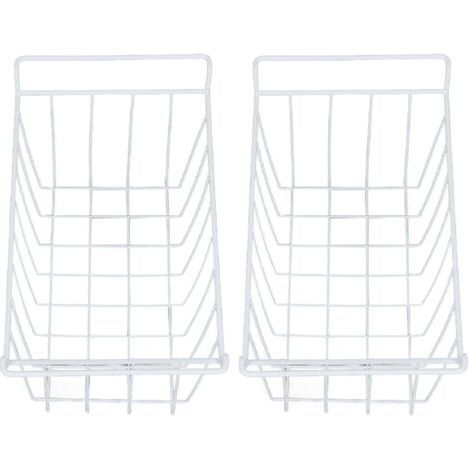 Bacs de Rangement de Congélateur, Paniers Métalliques de Congélateur, Paniers de Stockage de Congélateur à Gain de Place avec Revêtement PE pour le Stockage des Aliments au (WHITE) (1/5)