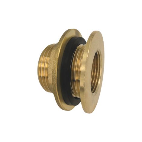 Raccord de réservoir AquaCraft 1001000097, filetage femelle 1/2&quot et filetage mâle 3/4&quot, laiton, pour récupérateur d&39eau de pluie.