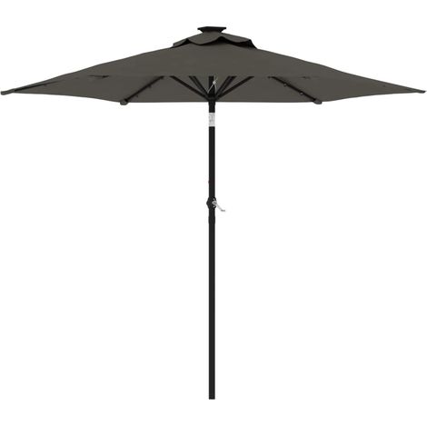 Ombrellone da giardino inclinabile con manovella 225 x 225 x 212 cm atmosfera accogliente poliestere antracite 020056370