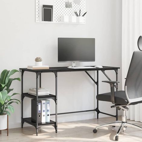 Escritorio Roble Negro 120 x 50 x 75 cm Madera contrachapada vidaXL (1/5)