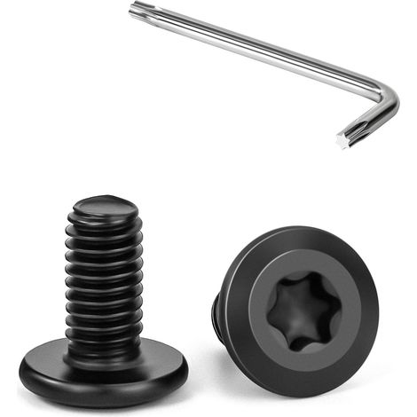20 Pièces Vis à Tête Plate Torx Noir M6 x 12 mm Vis à Six Pans Creux en Acier Inoxydable A2 V2A Boulons de Meubles Hexagonale avec Clé T30 Filetage Complet (1/5)