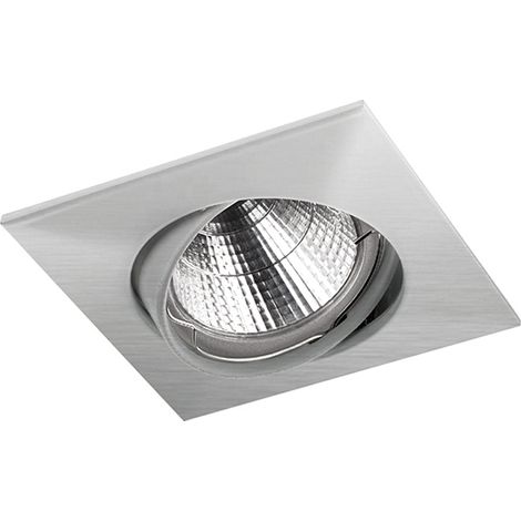 Empotrable techo tilt NIX Cuadrado ajustable GU5.3 50W Cromo mate (1/3)