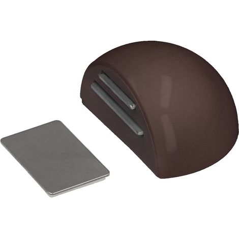 Fermaporta Adesivo con Fermo Magnete Marrone (1/4)