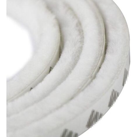 10m Bande de Brosse Autocollante Anti-poussière Résistant au vent pour Fenêtres et Portes Mobiles, Largeur 9mm x Hauteur 23mm (épaisseur 23mm/(pour 9-20 mm), Blanc) (1/5)