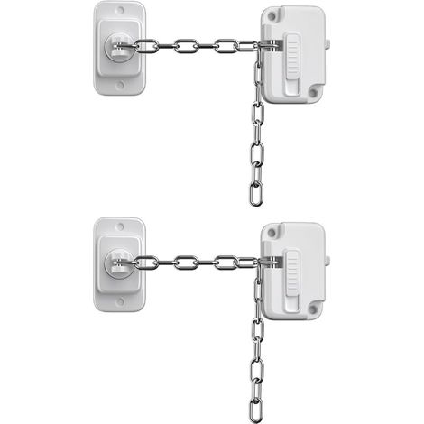 2 Entrebailleur Fenetre Sans Percage Bloque Coulissante Adhesif Securite (1/5)