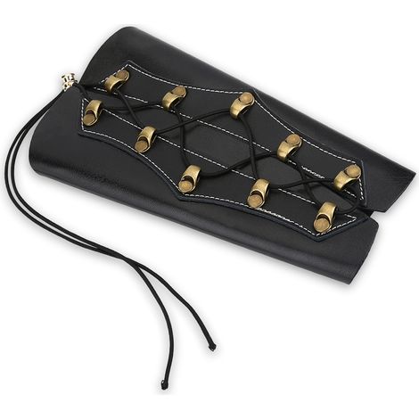 Protège-bras de tir à l'arc durable et réglable, accessoire de protection pour la chasse et le tir (noir) (1/5)