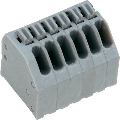 PTR Hartmann 54191030051F Federkraftklemmblock 0.75 mm² Polzahl 3 Kiesel-Grau 1 St.