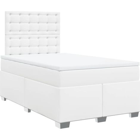 Maison Exclusive - Boxspringbett mit Matratze Weiß 120x200 cm Kun (1/5)