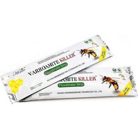 20 bandes acaricides contre le varroa des abeilles (protocole acaricide) - Traitement apicole - Protection des colonies d'abeilles - 1 boîte