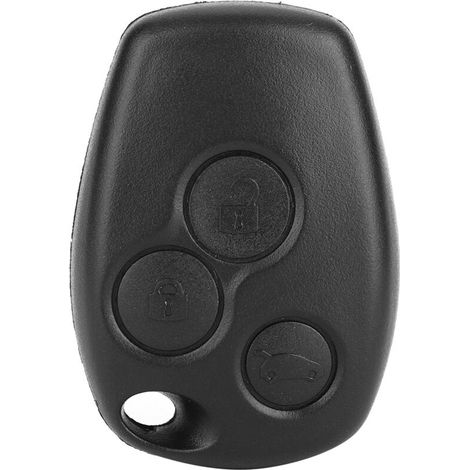1 custodia per telecomando con 3 pulsanti, in ABS nero, per Renault Logan, Sandero, Clio, Fluence, Vivaro, Master e Traffic