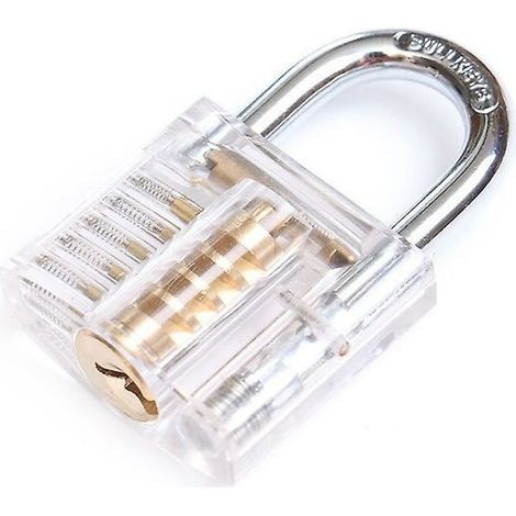 VURAHOME - Cadenas de pratique de section transparente de matériel de meubles avec 2 clés- (1/3)
