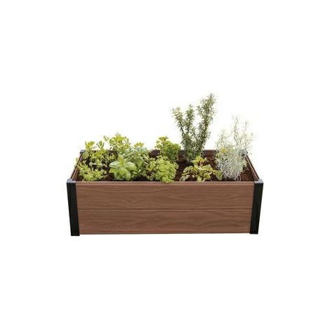 Fioriera rialzata per ortaggi Keter in acero marrone, 106 x 50 x 32 cm (1/2)