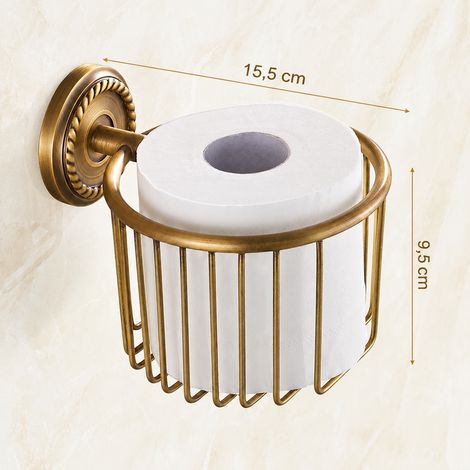 Porte-papier mural panier porte-papier toilette Barcelone entièrement en cuivre rétro 5 kg – Livraison gratuite (1/5)