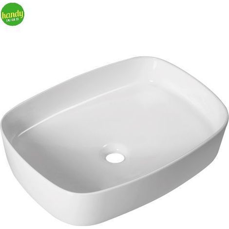 Lavabo da appoggio in ceramica bianca modello elara 50 49,5x37,5x13 cm BARBOTTINA