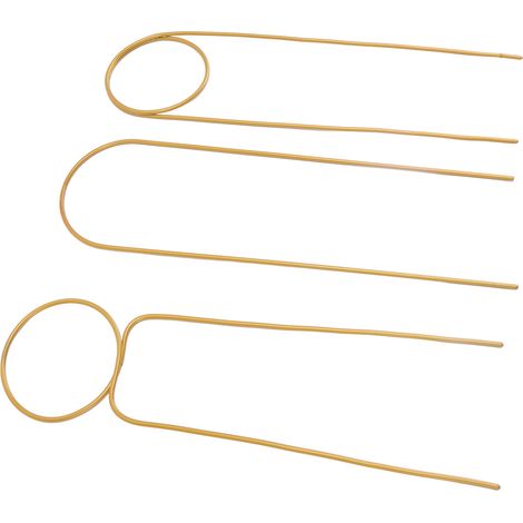 Lot de 3 tuteurs pour plantes grimpantes en fer forgé doré de 40 cm, idéal pour les plantes vertes d'intérieur en pot ou les compositions florales. (1/5)