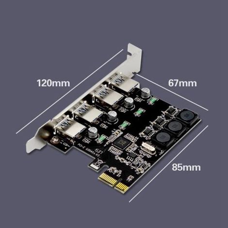 Carte d'extension PCI Express USB 3.0 avec 4 ports USB 3.0 (1/3)