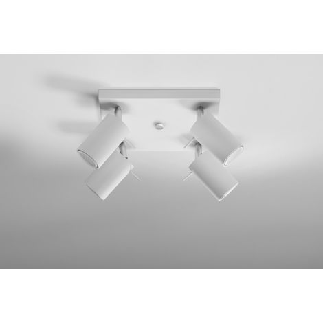 Deckenstrahler 4-flammig GU10 Metall B: 25 cm klein quadratisch Deckenlampe Deckenleuchte (1/3)