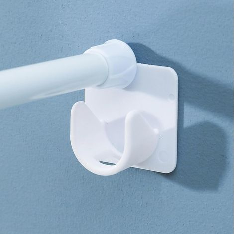 Lot de 4 supports de tringle de douche, support mural pour rideau de salle de bain (1/5)