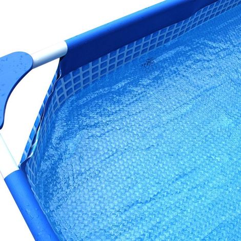 Couverture à bulles rectangulaire 260 cm x 170 cm pour piscine - Bleue (1/4)