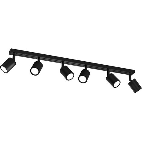 Rampe 6 spots orientables noire GU10 Terra Luminex