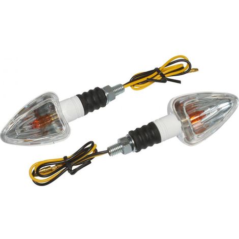 Clignotant à ampoule Replay triangle blanc 12V 10W Ø8 pour moto (1/5)