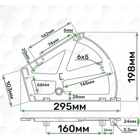 Charnière Meuble Chaussure Entree 295x198x2,4mm Plastique Noire (1/4)