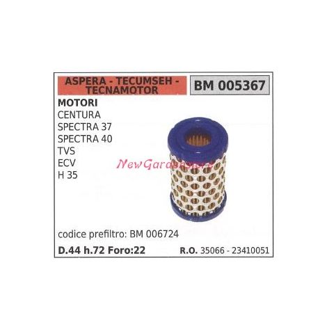 Filtro aria ASPERA motore rasaerba tosaerba tagliaerba SPECTRA 37 40 005367
